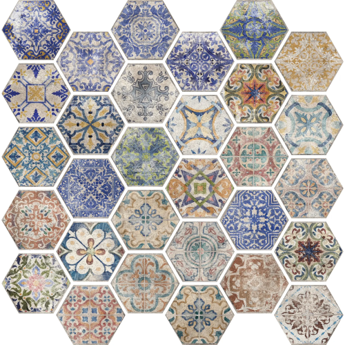 Veracruz Hexagon 23.2 x 26.7cm Matt Porcelain Tile - 0.75sqm perbox