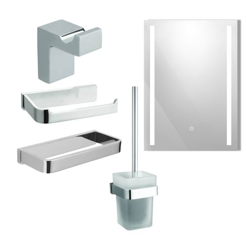 Vesu Chrome Accessory Bundle with Mirror