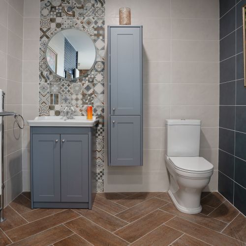 Victoriana Traditional Stone Grey Floorstanding Vanity Bundle