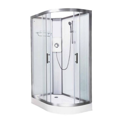 Vidalux Pure Electric 1200mm Shower Cabin Left Hand White - Lux White 9.5KW (11597)