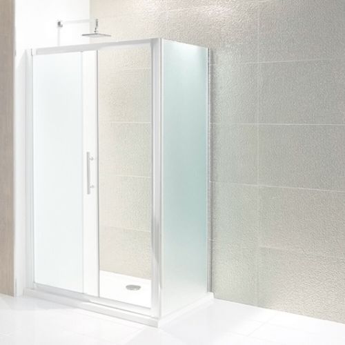 Volente 800mm Side Panel Frosted - Chrome