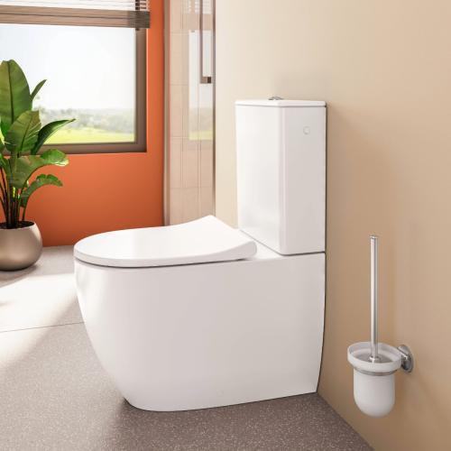 Vitra Sento Rimless Close Coupled Back To Wall Toilet with Soft Close Seat