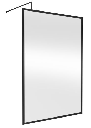 Hudson Reed Full Outer Frame Wetroom Screen 1950x1400x8mm - Matt Black (19000)