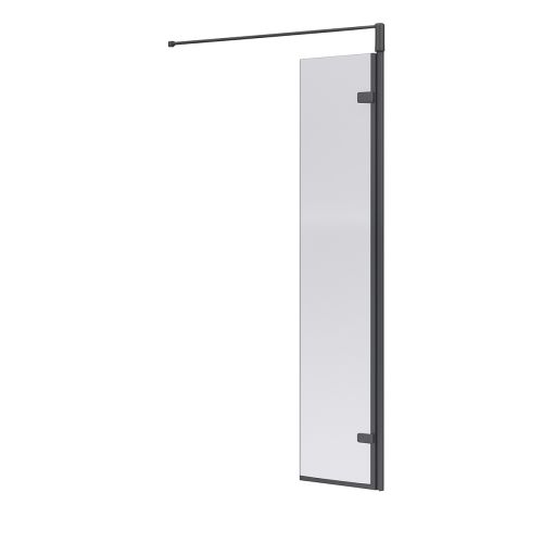 Hudson Reed 300mm Wetroom Swing Screen - Gun Metal (21341)