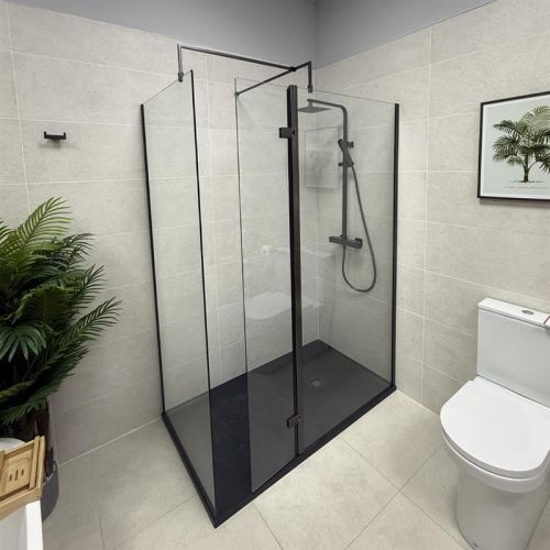 Hudson Reed Wetroom Screen 1000mm x 1950mm - Gun Metal