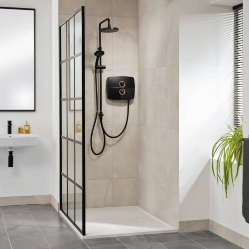 Triton T90SR DuElec Pumped Electric Shower - Black