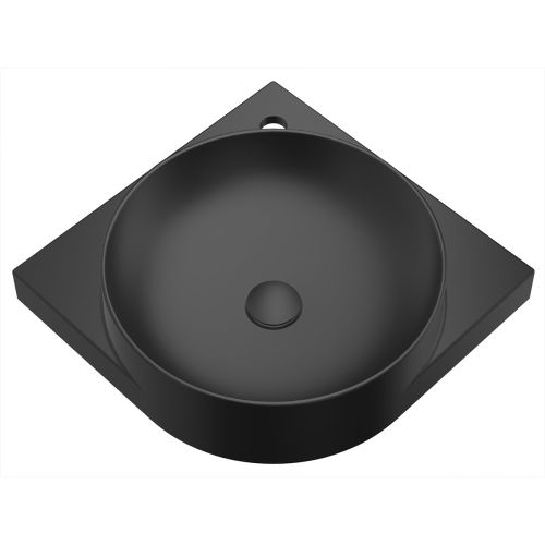 Ravak Yard 450mm Ceramic Washbasin - Matt Black (21400)