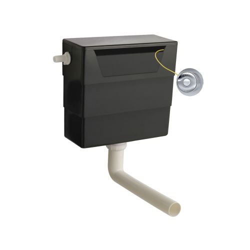 Universal Access Concealed Cistern with Chrome Traditional Flush Button (20491)