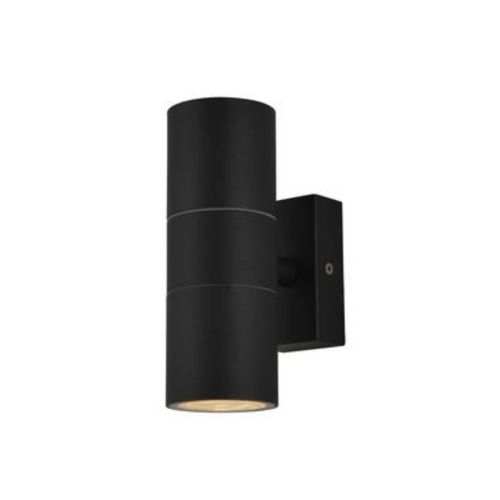 Forum Zinc ZN-20941-BLK Leto Up/Down Wall Light - Black (11983)