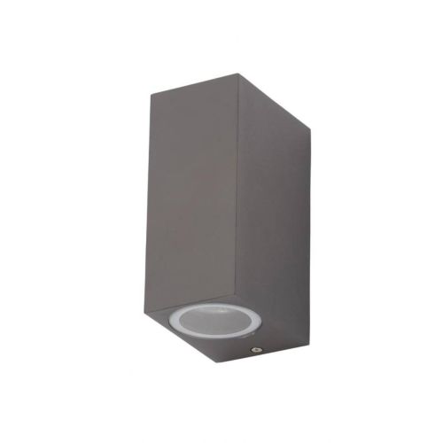 Forum Zinc ZN-31759-ANTH Fleet Square Twin Up/Down Wall Light - Anthracite (12001)