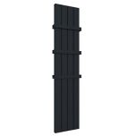 Vesima 1800 x 403mm Aluminium Radiator - Matt Black (12697)