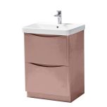 Happi 600mm Floorstanding Vanity Unit & Basin - Blush (12290)