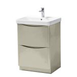 Happi 600mm Floorstanding Vanity Unit & Basin - French Grey Dark (12296)