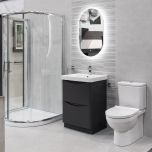 Happi 600mm Floorstanding Vanity Unit & Basin - Matt Anthracite (8115)