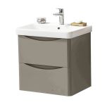 Happi 600mm Wall Mounted Vanity Unit & Basin - Lead Colour (12326)