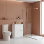 Walk In Shower Complete Suite Pack - Brushed Brass (15914)