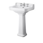 Richmond 600mm 3 Tap Hole Basin & Pedestal (10784)