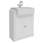 Classica 660mm Traditional Vanity Unit & Semi-Recessed Basin - Chalk White (13292)