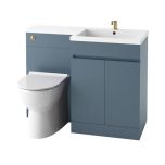 Empire 1100mm Floorstanding Vanity Unit, Basin & WC Run Right Hand - Blue (13197)