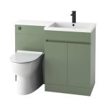 Empire 1100mm Floorstanding Vanity Unit, Basin & WC Run Right Hand - Green (13199)