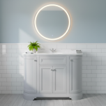 Kingsbury Classic Curved 1200mm Vanity Unit, Worktop & Ceramic Basin - Signal Grey (13502)