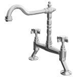 Eliseo Ricci Newbury Cranked Classic Kitchen Sink Mixer - Cross Head Handles (2271)