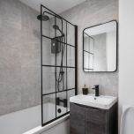 Noir 700mm x 500mm Plain Black Frame Mirror (11854)