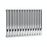 Reina Neva Horizontal 550 x 590mm Single Panel Designer Radiator - Chrome (6059)