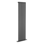 Reina Neva Vertical 1800 x 295mm Single Panel Designer Radiator - Anthracite (6045)