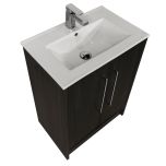 Josef Martin Urbano 600mm Space Saver Floorstanding Vanity Unit & Basin - Roble Azabache (11680)