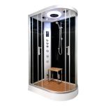 Vidalux Hydro Plus 1200mm Shower Cabin Left Hand - Black (11553)